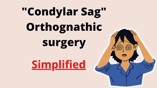 Condylar Sag What is quotCondylar Sagquot  Orthognathic Surgery Maxillofacial Surgery [upl. by Sineray783]