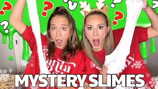 KAYLA amp KALLI MYSTERY CHRISTMAS SLIME CHALLENGE ❓🎄✨🤔 [upl. by Armalla83]