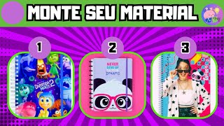 🎒📒📔📝✏️MONTE SEU MATERIAL ESCOLAR  QUIZ DE ESCOLHAS [upl. by Jacobsohn]