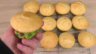 EINFACHSTEN MUFFINS DER WELT Joghurt Becher Muffins  Back Hack  Back Trick [upl. by Oicatsana651]