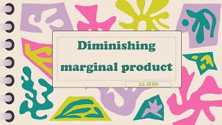 Diminishing marginal product [upl. by Lifton]