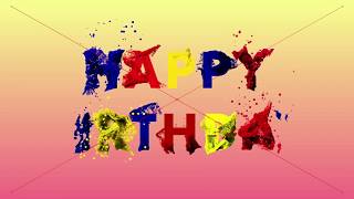 Colourful Particles text animation  after effects template  happy birthday wishes [upl. by Rubie]