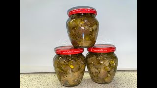 Turshi Patëllxhani me Vaj Ulliri  Pickled Eggplant in Olive Oil [upl. by Nylecyoj705]