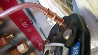 Milwaukee press tool Kinked copper line AC fix [upl. by Blessington]