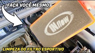 Limpando o filtro esportivo inflow depois de 1 ano de uso [upl. by Amliv]