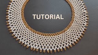 Seed bead necklace tutorial beading tutorial step by step [upl. by Bannon]