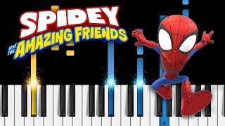 Marvels Spidey and His Amazing Friends  Theme Song  Piano Tutorial [upl. by Los]