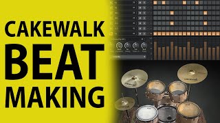 How To Use Cakewalk by Bandlab Making Drum Beats [upl. by Nolyarg944]