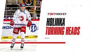 Leafs fifth rounder Holinka turns heads with strong development camp [upl. by Mozelle831]