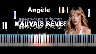 Mauvais Rêves  Angèle Piano Instrumentale facile [upl. by Taylor]