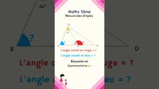 Mesure des angles d’un triangle math viral mathschallenge holidayswithshorts [upl. by Tloc]