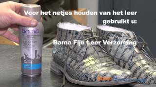 Instructievideo onderhoud krokodillenleer schoenen [upl. by Ehcadroj]