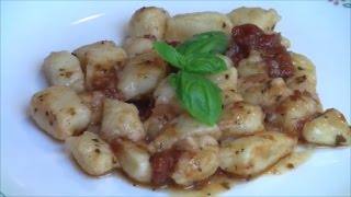 Njoki Gnocchi with homemade sauce Slovenian recipe [upl. by Tracee]