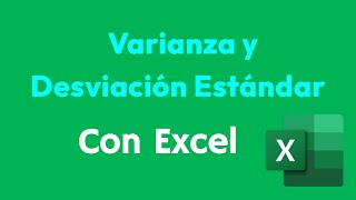 Varianza y Desviacion Estandar con Excel [upl. by Petrick127]