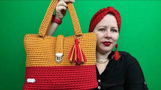 PASO A PASO PARA TEJER BOLSO A CROCHET [upl. by Yeldarb]