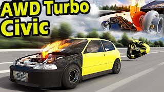 The Most Intense AWD Civic Build Ever MASSIVE Turbo  Assetto Corsa Driving [upl. by Downey]