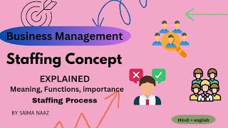 Staffing Function  Meaning Functions and importance  Staffing process Management function [upl. by Niboc]