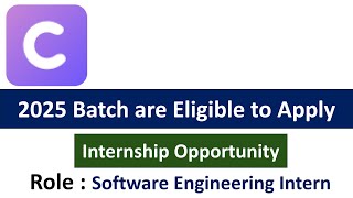 ClearFeed Hiring Software Engineering Intern  2025 Batch are Eligible to Apply [upl. by Idissak237]