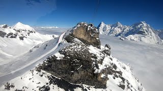 Skiing the Jungfrau ski region from our base in Wengen March 2020 [upl. by Ahsinrats661]