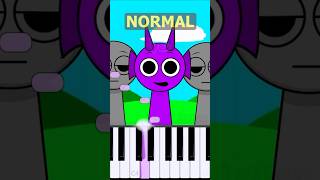 Durple Theme Incredibox Sprunki  Normal Vs Horror on piano [upl. by Leirvag]