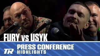 Best Highlights From the Fury vs Usyk Press Conference  UNDISPUTED FIGHT Feb 17 [upl. by Akili]