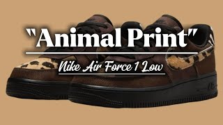 First Look  Nike Air Force 1 Low “Animal Print” [upl. by Nilatak834]