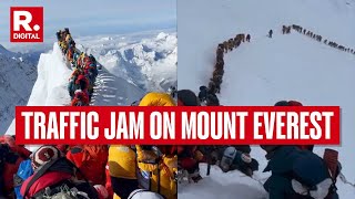 Video Of Traffic Jam On Mount Everest Surprises Netizens Heres What Explains The Rush [upl. by Malloy256]