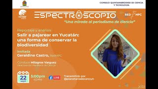 7 ESPECTROSCOPIO Charlemos AlaLuzdelaRazón con Geraldine Castro Aves Pajarear 22Sep22 [upl. by Nnayllas150]