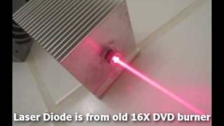 Powerful Homemade Burning Laser Built From Computer Parts [upl. by Brynne7]