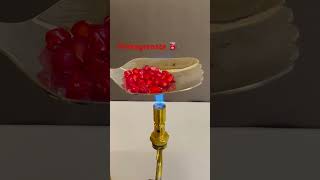 Pomegranate vs Hotspoon asmr experiment satisfying pomegranate [upl. by Goraud]