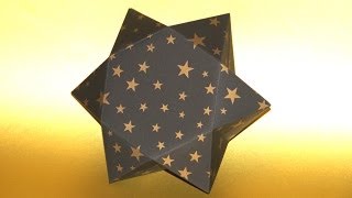 Sterne basteln eine Stern  Geschenkbox falten How to make a Star Gift Box [upl. by Freeborn]