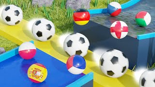 Marble Race Football  UEFA Euro 2024 Predictions [upl. by Morez132]