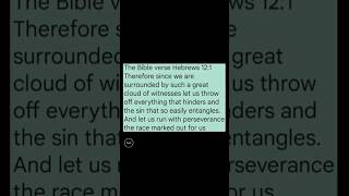 The Bible verse Hebrews 121 [upl. by Tterab]