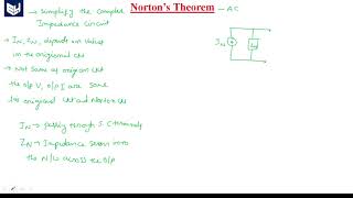 Nortons Theorem  AC Circuits  Circuits amp Systems  Lec  65 [upl. by Adolf]