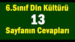 6sınıf din kültürü ders kitabı sayfa 13 cevapları [upl. by Margalo]