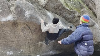 La Traversée de lOrque v67a  Val David Bouldering [upl. by Sosanna390]