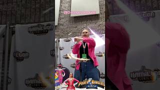 Power Rangers ZEO Pink fanmade Morphin ￼sequences Hamilton Comiccon Catherine Sutherland [upl. by Seluj269]