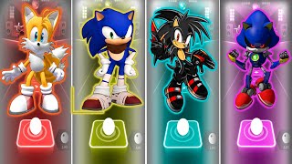 Tailes 🆚 Sonic 🆚 Black Sonic 🆚 Bad Sonic  Tiles Hop Battle 16 [upl. by Lamee]