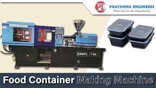 Plastic Food Container making machine  Pratishna Engineers [upl. by Ycnalc]