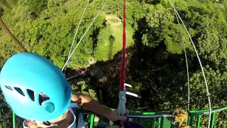 FEAR of HEIGHTS conquered in Costa Rica TARZAN Swing  Selvatura Adventure Park travel adventure [upl. by Hgieliak]