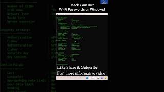 windows Check WIFI Password with CMD  Made Easy by skillleading [upl. by Inhoj]