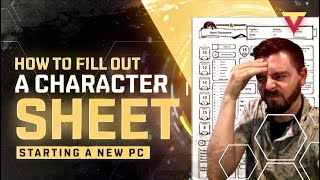 How To Fill Out A Character Sheet in DnD [upl. by Silisav242]