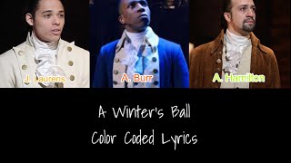 A Winter’s Ball  Hamilton  Color Coded Lyrics 19 [upl. by Karolina]