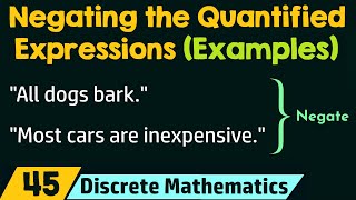 Negating the Quantified Expressions Examples [upl. by Earissed]