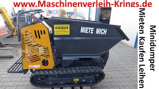 Kato Carry 107 Dumper Mieten Leihen Kaufen Kettendumper gx 390 Honda wwwBaggerbude Raupendumper [upl. by Leitnahs293]