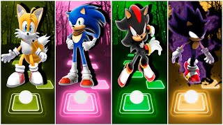 Tailes 🆚 Sonic 🆚 Black Sonic 🆚 Bad Sonic  Tiles Hop Battle 16 [upl. by Paige]