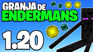 COMO HACER una GRANJA de ENDERMANS EXPERIENCIA y ENDER PEARLS en Minecraft 1206  Tutorial [upl. by Dorn]