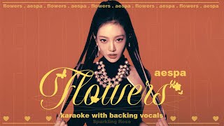 aespa 에스파 Flowers  Karaoke with Easy Lyrics Color Coded Lyrics  RomHanEng [upl. by Livingstone]