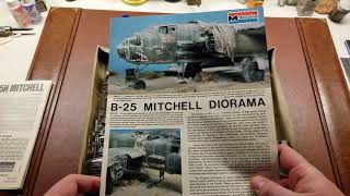 Monogram Kit No 5500 B25H Mitchell Ca 1977 [upl. by Ylle]