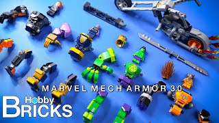 Lego Marvel Mech Armor 30  Speed Build  Beat Building [upl. by Irmina]